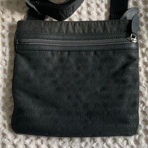 Armani Black Messenger Bag